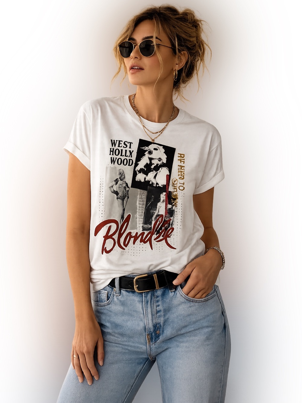 Blondie Graphic Short Sleeve Tee - White